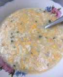 Cháo trứng thịt bằm rau củ