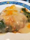 Espinacas con huevo y salsa bechamel Thermomix