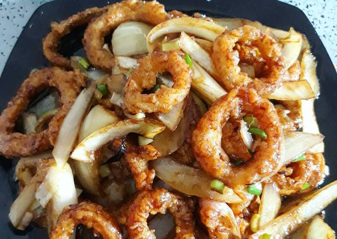 Resep Cumi goreng mentega Anti Gagal