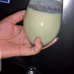 A picture of Banana, milk smoothie 🥤.