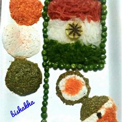 A picture of Tricolor Paneer Idli.