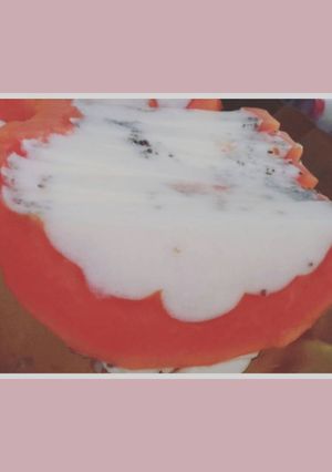 Foto resep Puding susu dalam buah