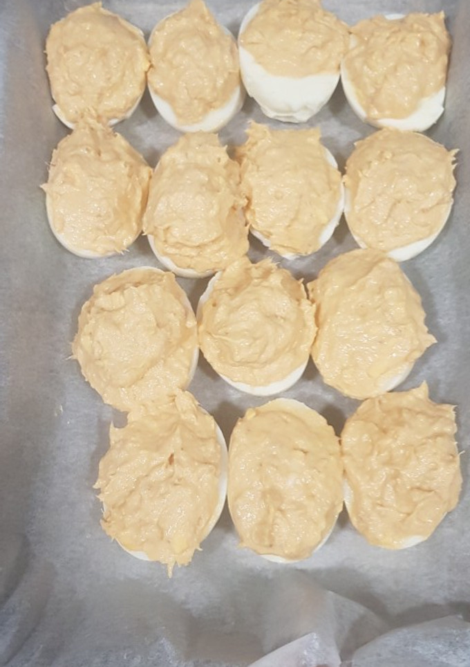 Una foto de Huevos rellenos