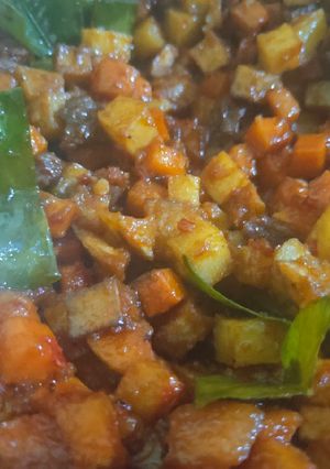 Foto resep Sambal goreng wortel, kentang, dan daging