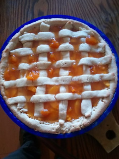 Una foto de Kuchen de durazno