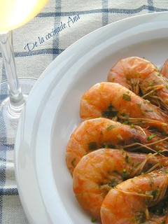 Una foto de Langostinos de vinarós al whisky