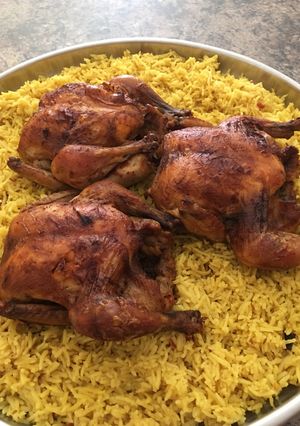 صورة لوصفة دجاج تندوري مع ارز اصفر