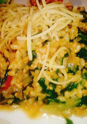Una foto de Arroz yamaní integral con acelga 😉👏👏👏👌👌👌❤