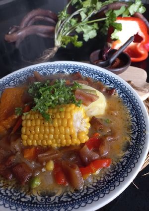 Una foto de Cazuela de Cochayuyo