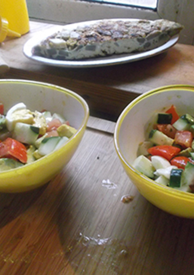 Una foto de Ensalada a taquitos con sal trufada