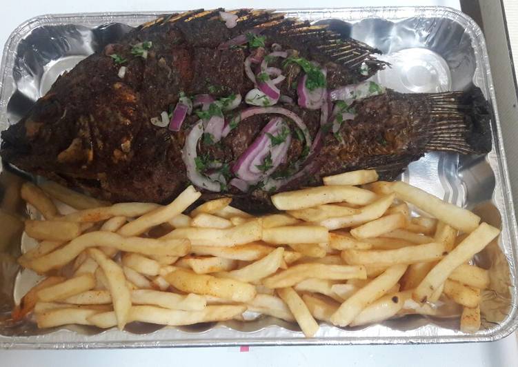 Easiest Way to Make Any-night-of-the-week Whole fried fish &amp; chips#Local Food Contest _Mombasa