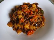 Una foto de wok gambas