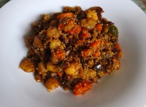 Foto principal de Wok de quinoa, gambas y verduras