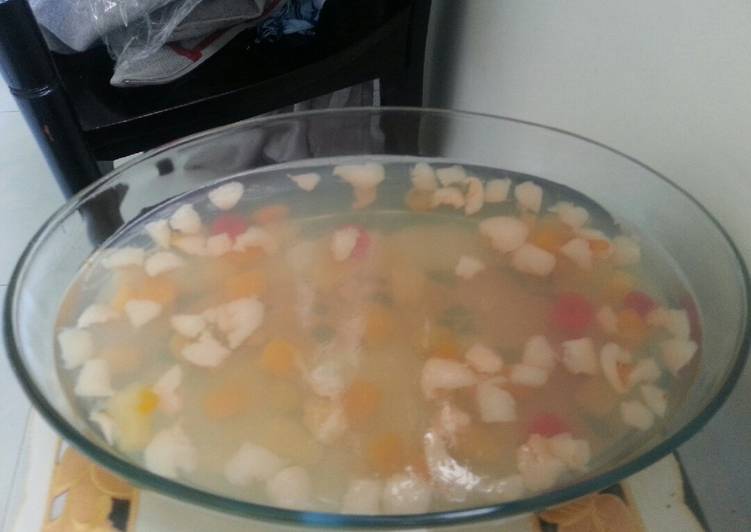 Resep Puding kaca buah Anti Gagal
