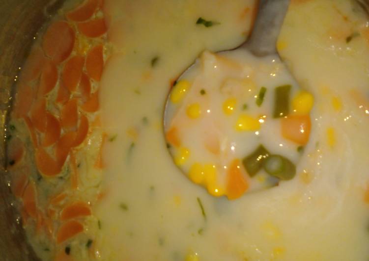 Cara Gampang Membuat Cream sup sayuran beku Anti Gagal