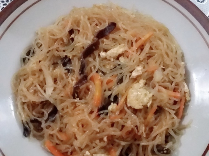 Cara Membuat Bihun goreng jamur kuping Enak Dan Mudah