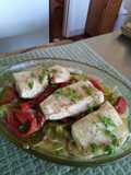 Pescado al horno con verduras