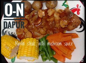 Foto resep Marlin steak with mushroom sauce