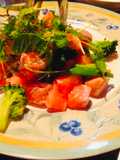 Ensalada de Sustitutos del caviar y salmón🇺🇾🇯🇵サーモンサラダ