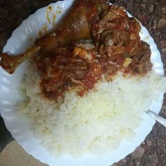 A picture of Rice With Chicken Stew.