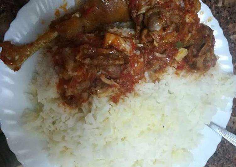 Rice With Chicken Stew