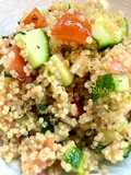 Healthy Quinoa Salad with Tomato, Cucumber, and Spices