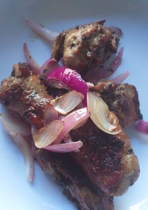 A picture of Pan grilled chicken.