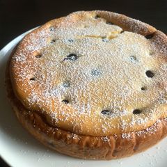 A picture of Super Easy Blueberry Baked Cheesecake.