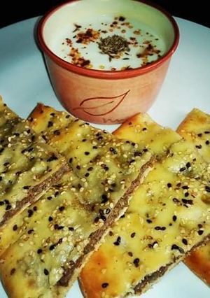 A picture of Qeema Naan😋😍(Homemade).