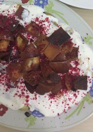 صورة لوصفة سلطه الفتوش بالباذنجان 🍆