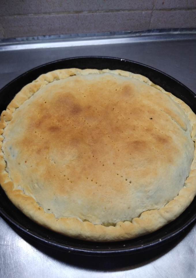 Una foto de Tarta de acelga, choclo y queso