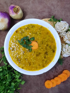 عکسی از دستور سوپ جعفری و شلغم