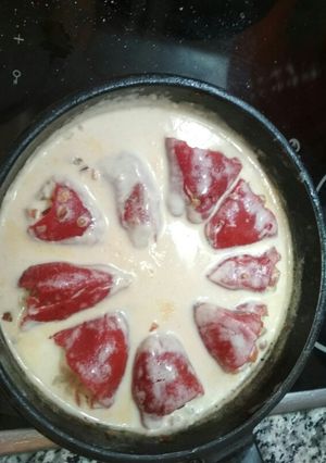 Una foto de Pimientos del piquillo rellenos