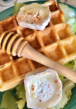 Une photo de Gaufres chèvre miel