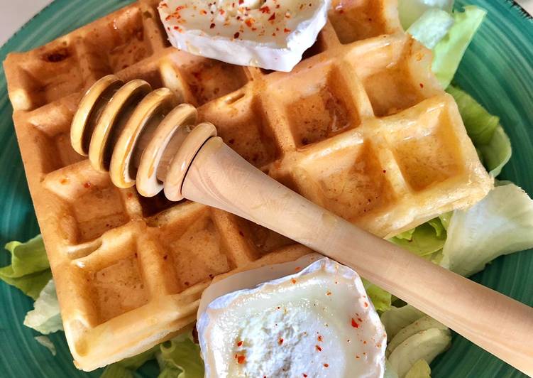 Créer des étapes Gaufres chèvre miel à la maison