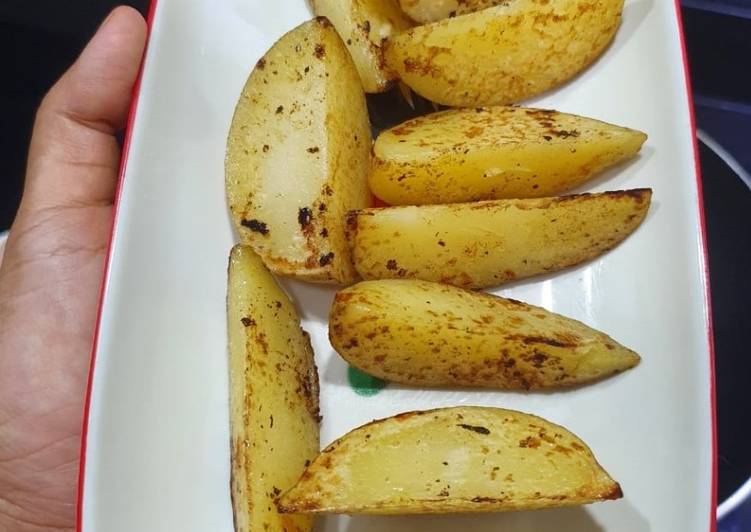 Bahan Menyiapkan Potato Wedges Non Oven yang enak