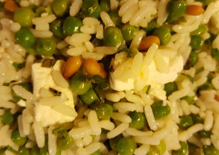 Comment Préparer Les Salade riz et petits pois à la menthe