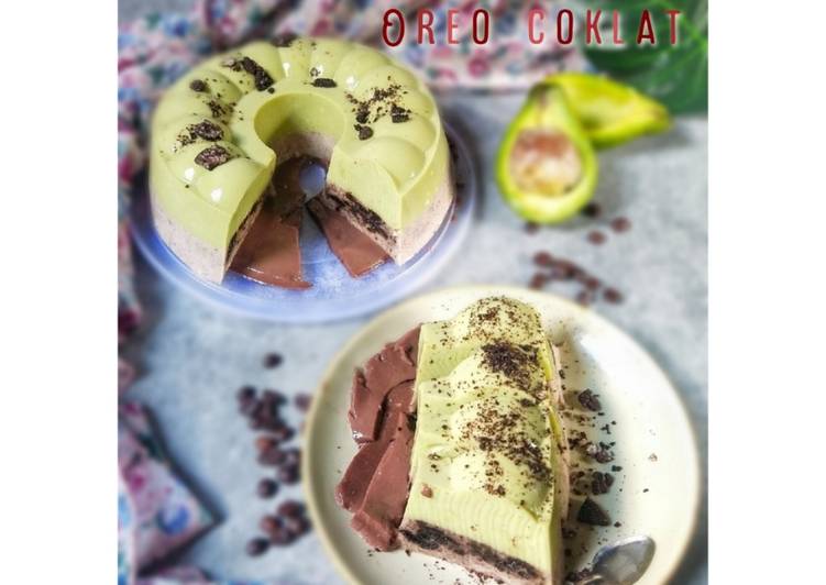 Puding Alpukat Oreo Coklat