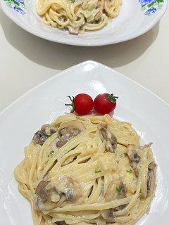 Foto resep Fettuccine Alfredo with Champignon Mushrooms