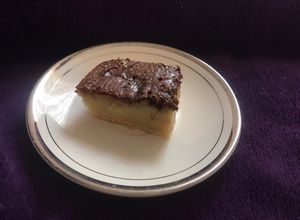 Una foto de Pastel de plátano con crema de avellanas