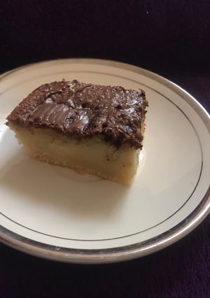 Una foto de Pastel de plátano con crema de avellanas