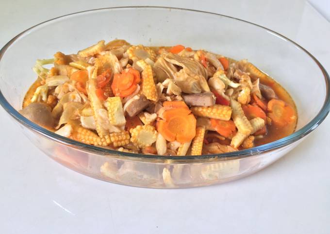 Capcay baso kembang tahu