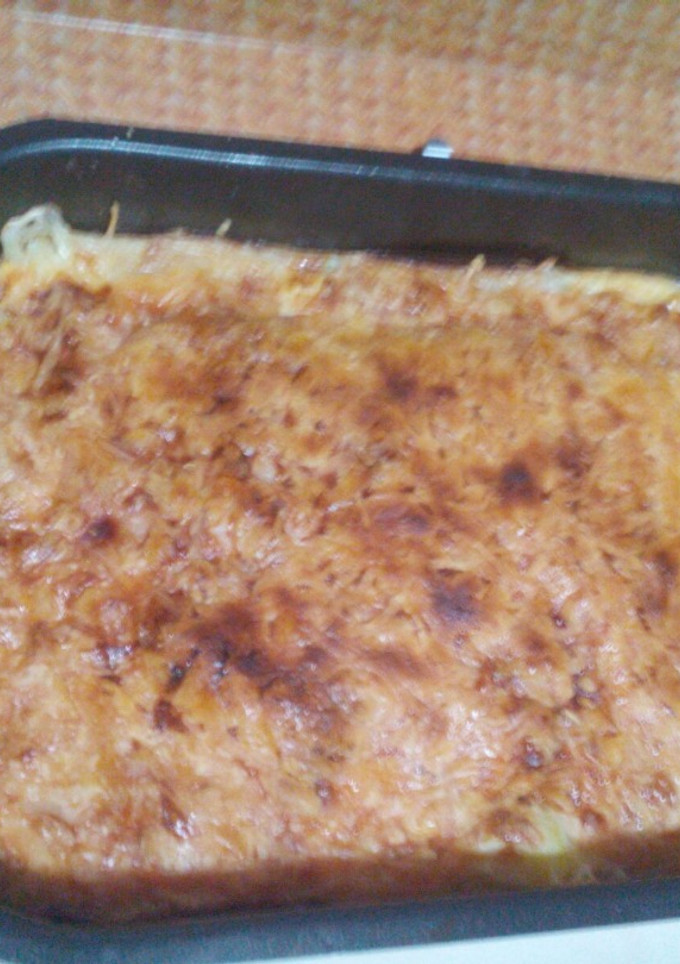 Una foto de Pastel de berenjenas y calabacín light (con pavo, queso y huevos