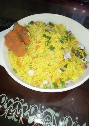 A picture of Turmeric Rice.