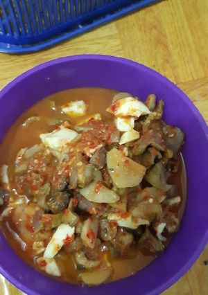 Foto resep Ati Empela putih telur baso Balado