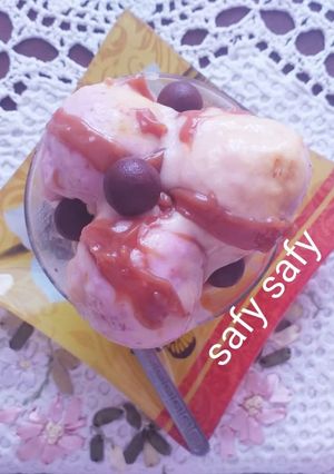 صورة لوصفة آيس كريم طبيعى واقتصادى