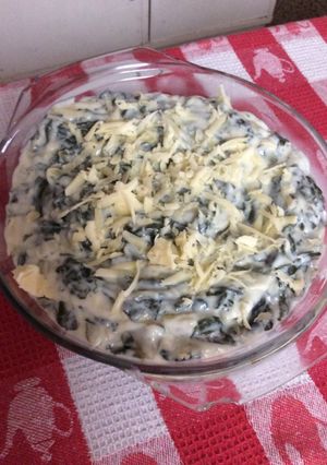 Una foto de Acelgas a la crema gratinadas