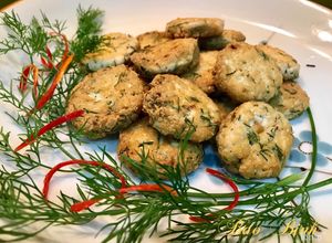 Hình của món Chả đậu thì là (chả cá chay).