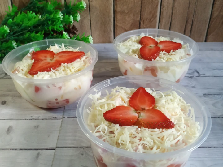 Langkah Gampang Membikin Resep Salad Buah Yogurt+Mayo yang Lezat Sekali Anti Ribet, Bikin Ngiler