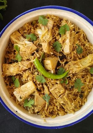 A picture of Jackfruit Biryani Pulao.